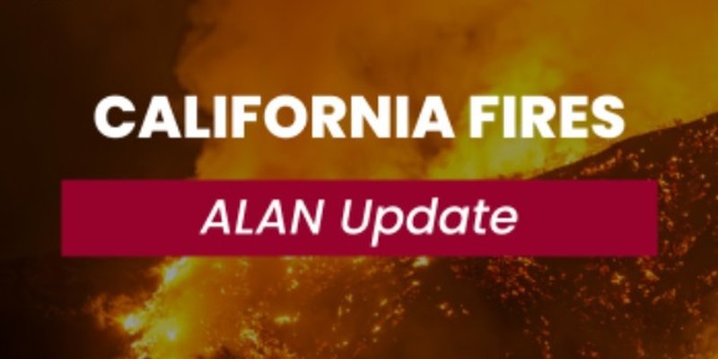 La Red Estadounidense de Ayuda Logística publica información actualizada sobre los incendios en Los Ángeles